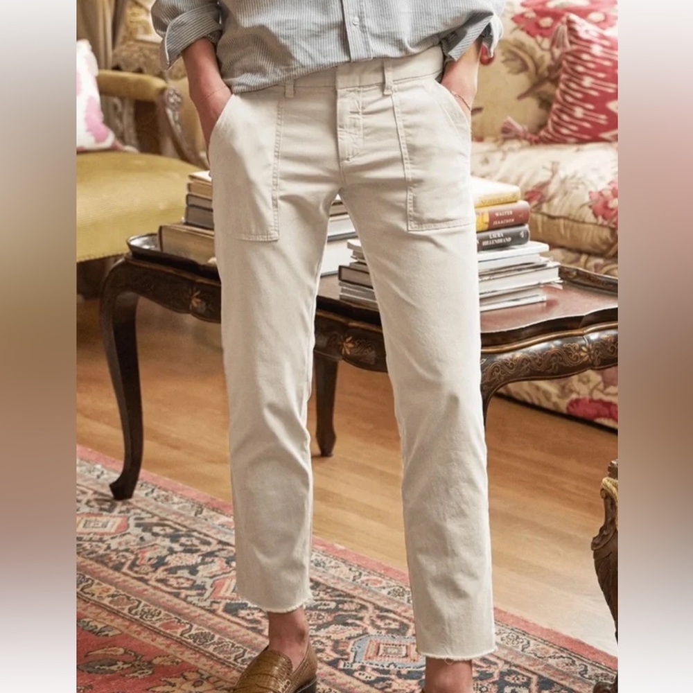 Frank & Eileen Blackrock Utility Pants in Khaki SZ 6